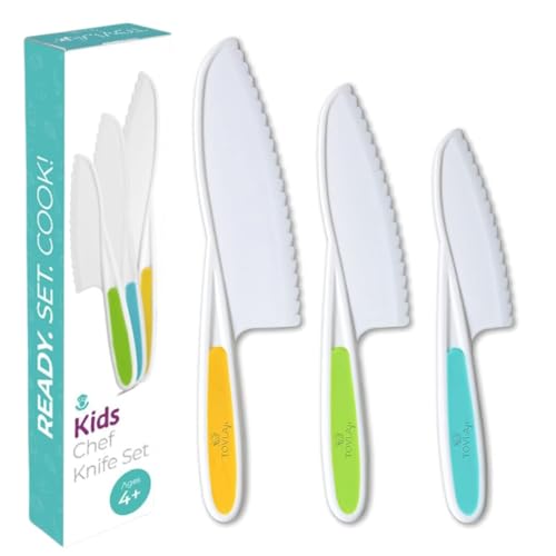 Jr. Kid Safe Knife Set for Real Cooking (3 Count)