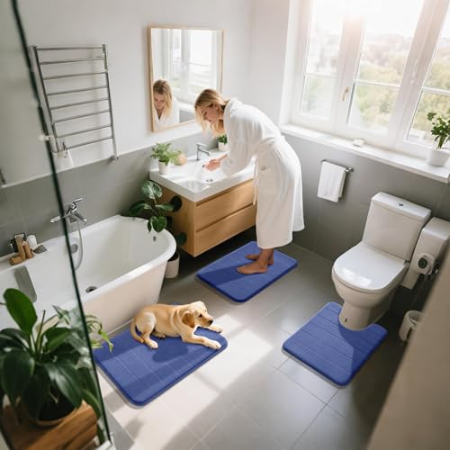 Memory Foam Bath Mat Set 3 Pieces