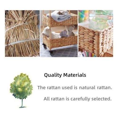 Wicker 3 Tier Rolling Cart - Bel Marant