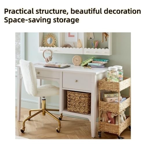 Wicker 3 Tier Rolling Cart - Bel Marant