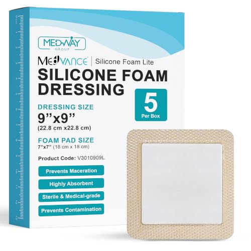 Silicone Foam Adhesive Dressing with Border (5 Count)