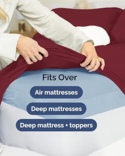 Extra Deep Flex Top Split Head King Sheet Set