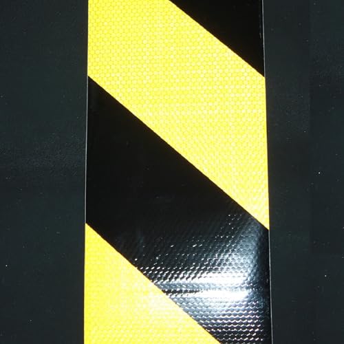 Yellow Black Reflective Tape Outdoor Waterproof 8 inch X 66 feet