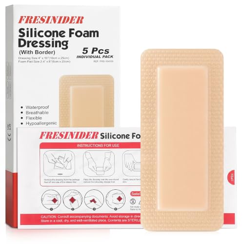 Sacrum Silicone Foam Dressing 4" x 10" x 5pack (5 Count)