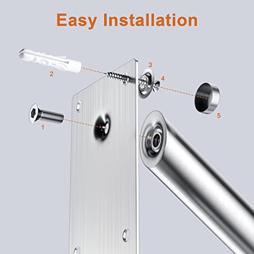 28 Inch Satin Brushed Nickel Stainless Steel Handrail