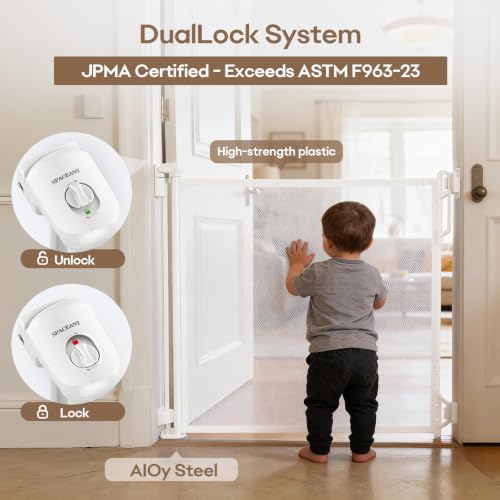Retractable Safety Baby Gate or Mesh Dog Gate
