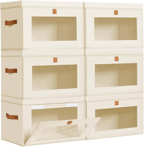 Storage Bins with Lids (6 Count)