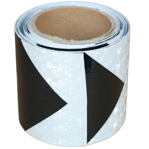 Black White Reflective Tape Outdoor Waterproof 3 inch X 10 feet