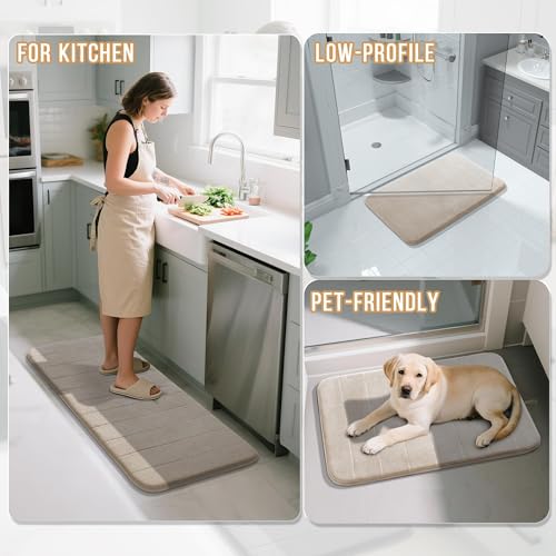Memory Foam Bathroom Rugs Sets 2 Piece