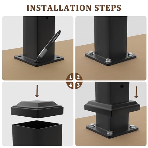 Deck Post 2.76 in. x 2.76 in. x 39 in Perpendicular Adjacent Two Side Pre