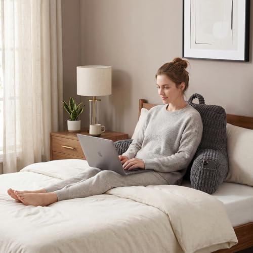 Reading Pillow for Sitting in Bed with Arm