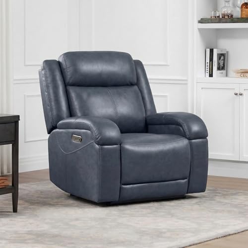Genuine Leather Wall Hugger Power Recliner