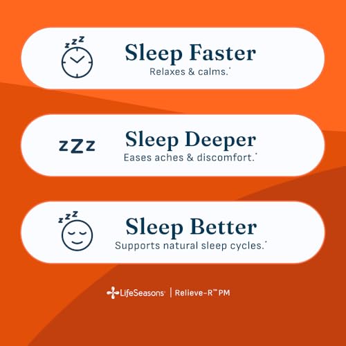 Relieve-R PM - Eases Nighttime Aches & Discomfort - Relaxes Muscles - Calms The Nervous System - Supports Natural Sleep Cycles & Non Habit Forming - 46 Capsules (46 Count)