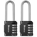 2 Pack disecu 2.6 Inch Long Shackle Combination Lock (2 Count)