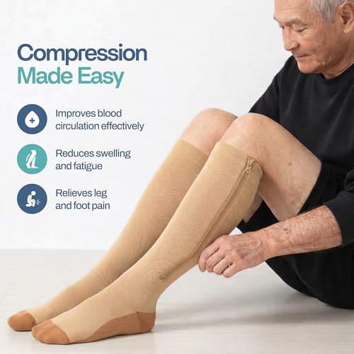 Zipper Compression Socks for Men & Women