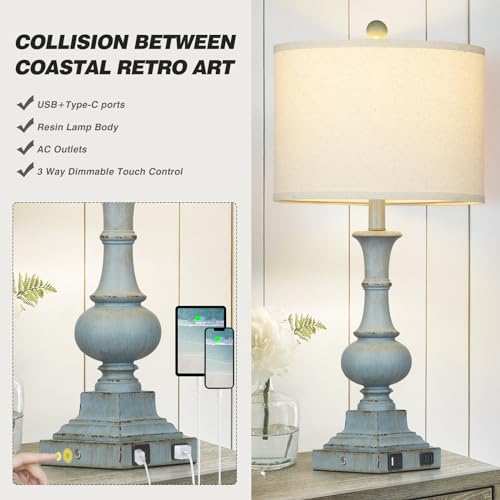 26" Farmhouse Table Lamps Set of 2 (2 Count)