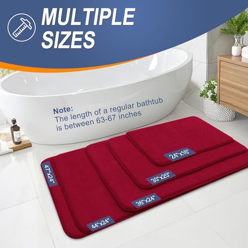 Thick Memory Foam Small Bathroom Rug 24x16