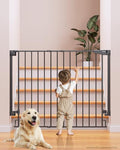 34" Extra Tall No Bottom Bar Baby Gate for Stairs