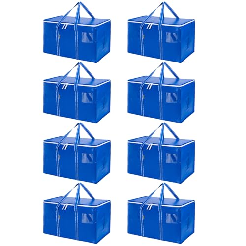 8 Pack Oversized Moving Bags with Reinforced Handles (8 Count)