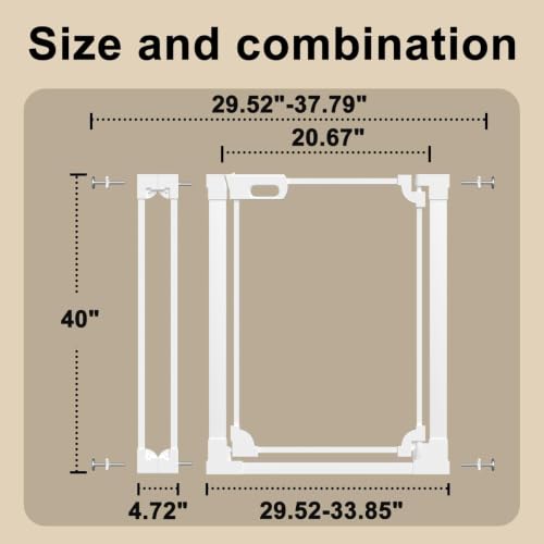40" Extra Tall Clear Acrylic Dog Gate 29.52