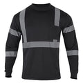 Safety Shirts for Men High Visibility Reflective ANSI Class 2 Hi Vis Construction Work T Shirts Long Sleeve