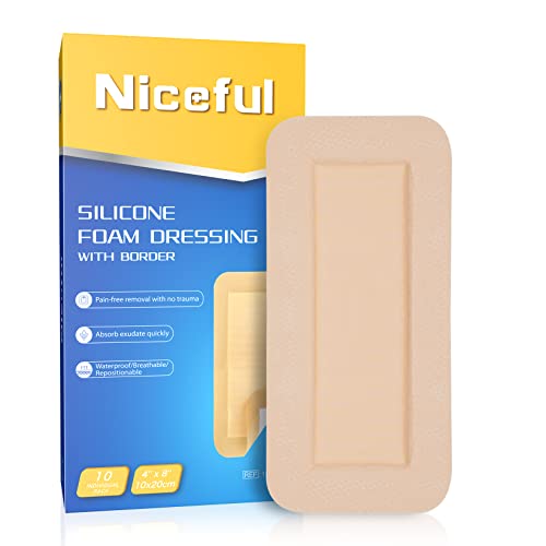 Silicone Foam Dressing 4"x8" (10 Count)