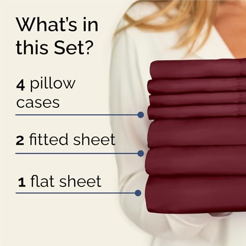 Split King 7 Piece Bed Sheet Set