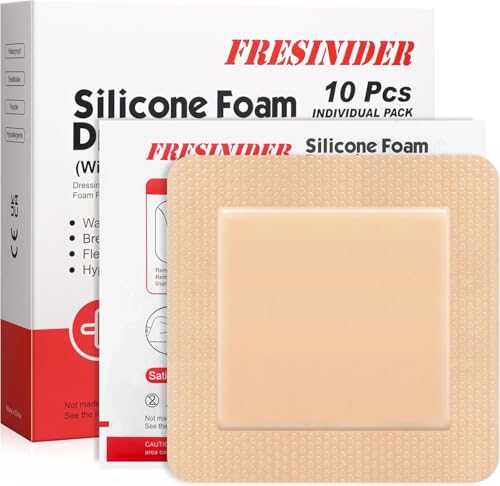 Large Sacrum Silicone Foam Dressing 6" x 6" (10 Count)