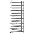 Shoe Rack, 12-Tier Metal Shoe Organizer, Tall Shoe Rack for Closet,entryway,Garage, with Adjustable Flat or Angled Shelves, 52-60 Pairs,Shoes that can accommodate The Whole Family. (12 Count)