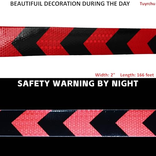 Red and Black Reflective Tape 2 inch X 166 feet