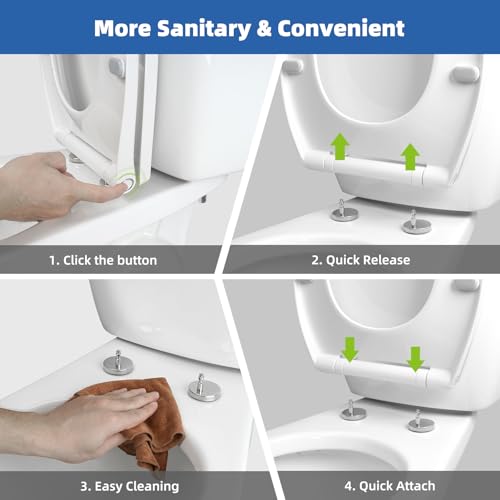 Universal Elongated Toilet Seat Softclose Cover