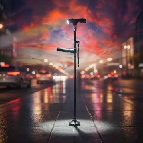 Walking Cane with Light & Alarm