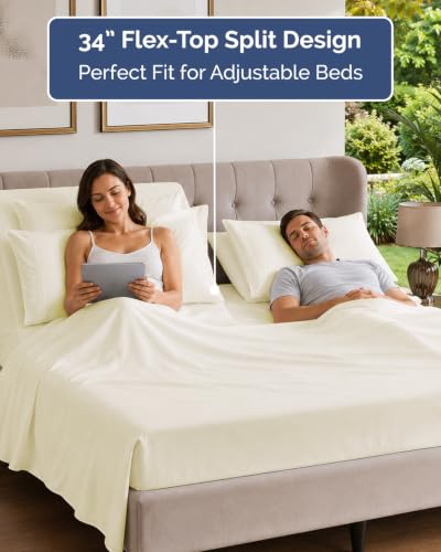 Flex Top Split Head King 6 Piece Sheet Set