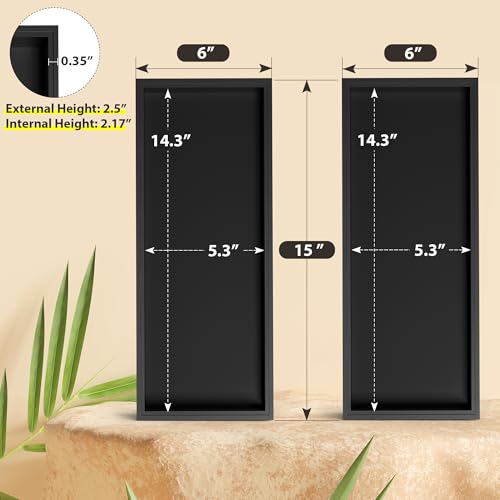 Bamboo Toilet Tank Tray (2 Count)