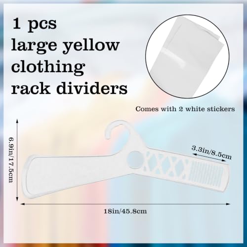 1 Pcs Large Garment Rack Divider and White Blank Cards