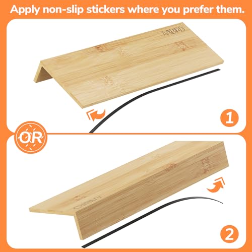 Bamboo Spice Drawer Organizer with Non (4 Count)