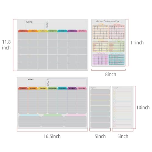 Magnetic Dry Erase Calendar Whiteboard Set