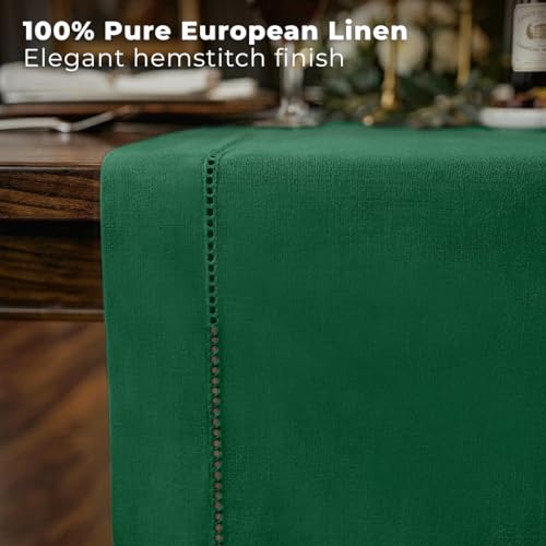 Signature Linen™ by D'Moksha Eden Green Table Runner 36 Inches