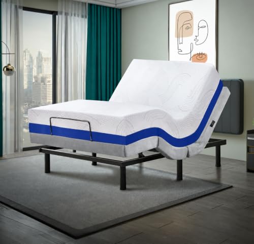 Premium Queen Adjustable Bed with 14 Inch Prime Gel Memory Foam Sleep System
