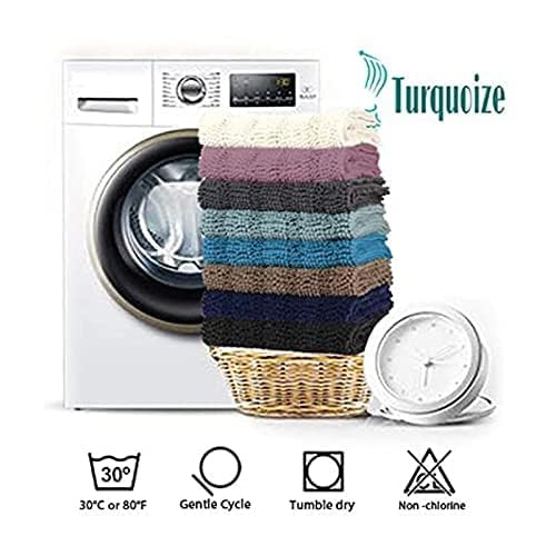 2 Piece Bathroom Rug Set with Toilet Mat (7.22 Sq Ft)