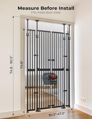 Extra Tall Cate Gate for Doorway