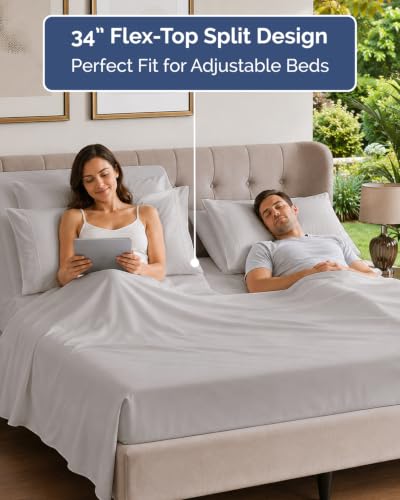 Flex Top Split Head King 6 Piece Sheet Set