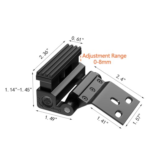 Black Adjustable Home Security Door Reinforcement Lock