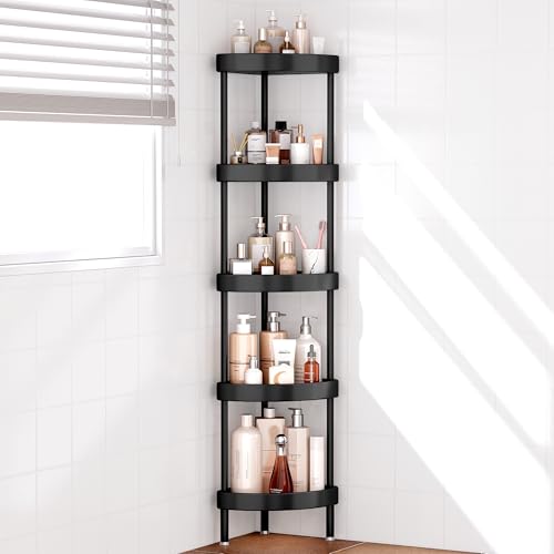 5 Tier Aluminum Corner Shower Caddy Standing Rustproof