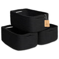 11.8"x8"x4.5” Rectangle Storage Baskets for Shelves 3 Pack (3 Count)