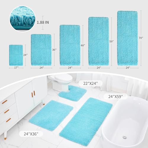 Toilet Mat 22x24 Sky Blue (3.675 Sq Ft)