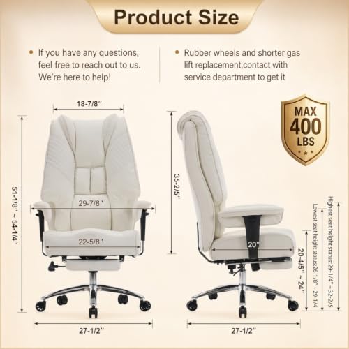 DJ.Wang Big and Tall Office Chair 400lbs
