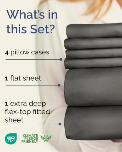 Extra Deep Flex Top Split Head King Sheet Set