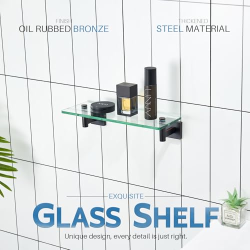 Wall Shelves Bathroom Hardware Glass Floating Shelf 12