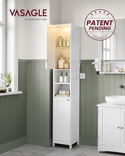 Tall Storage Cabinet with Lights